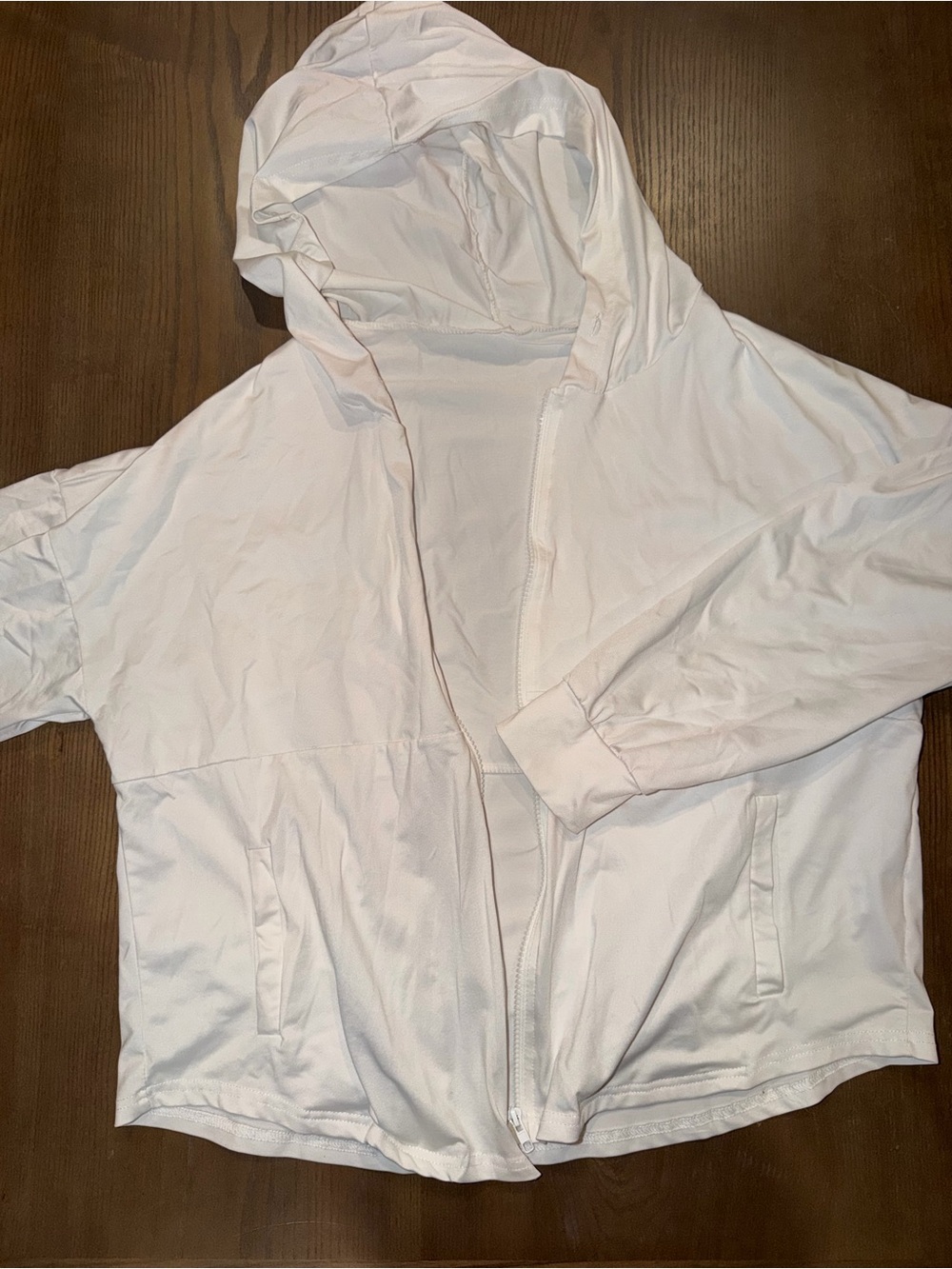 Lightweight White Hooded Jacket for Women